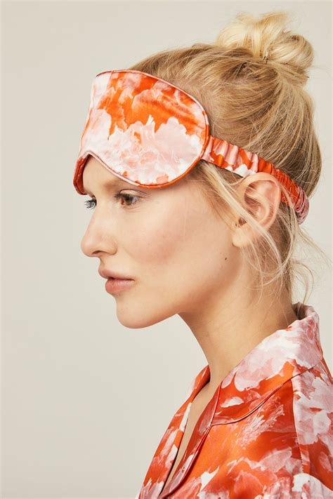 Silk Sleep Mask – Tea Garden Red in 2020 | Sleep mask, Silk eye mask, Silk