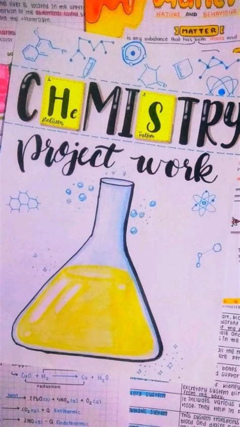 Chemistry Project front page 🧪 in 2022 | Chemistry projects, School creative, Project cover page