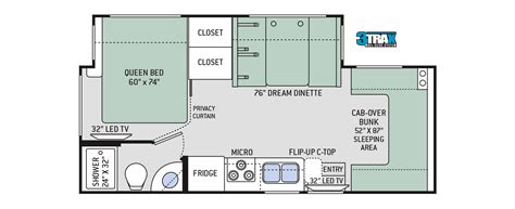 Freedom Elite Class C Motorhomes - Floor Plan: 24FE | Thor Motor Coach ...