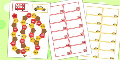 Transport Themed Editable Board Game