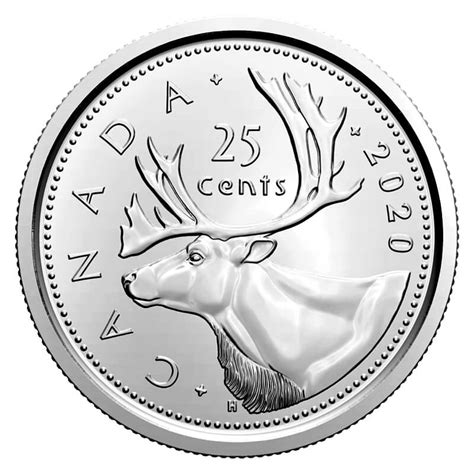 2020 Canadian 25-Cent Caribou Quarter Coin (Brilliant Uncirculated)