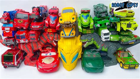 Green & Red TRANSFORMERS Toys | OPTIMUS, BUMBLEBEE, Dinosaur Trex ...