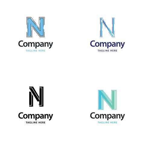 Letter N Big Logo Pack Design Creative Modern logos design for your business 18294277 Vector Art ...