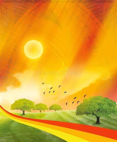 Sunrise scenery stock illustration. Illustration of freedom - 20511866