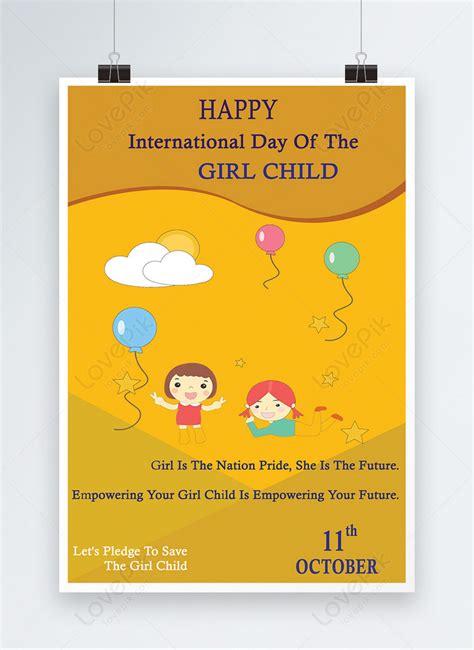 International day of the girl child poster template image_picture free download 450088715 ...