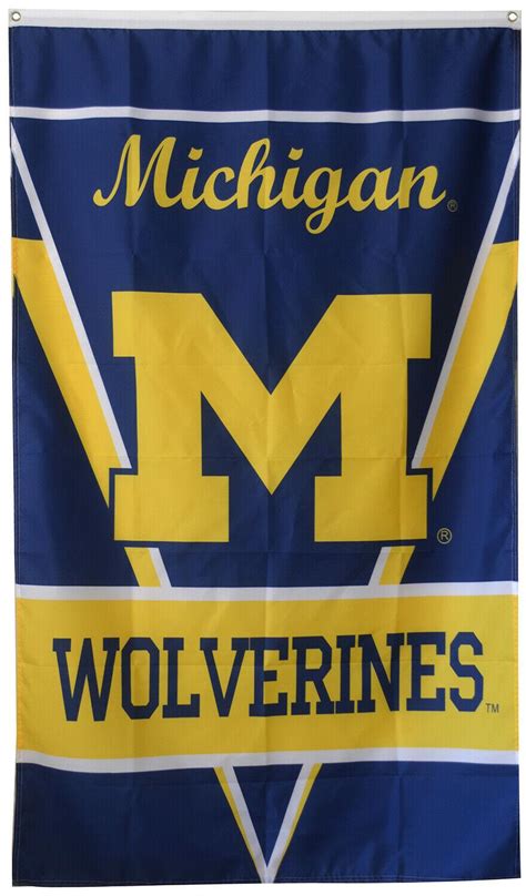 Michigan Wolverines UM FLAG 3x5ft banner US Free Shipping | #3825966154