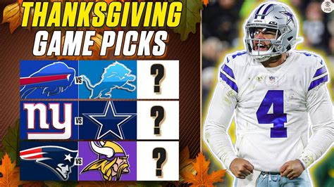 NFL EXPERT PICKS & Predictions For THANKSGIVING DAY Games | CBS Sports ...