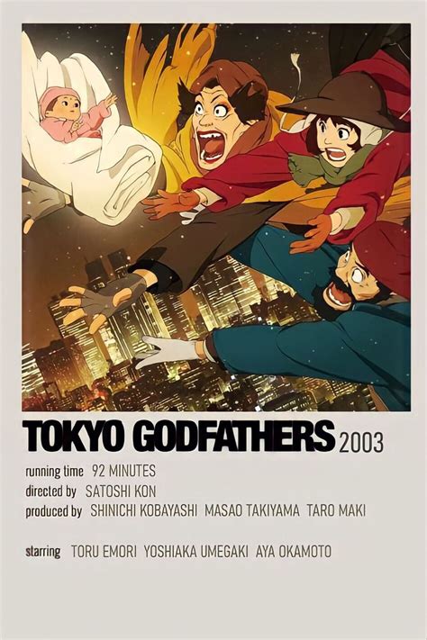 Tokyo Godfathers | Tokyo godfathers, Anime printables, Anime