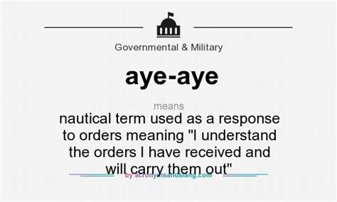 What does aye-aye mean? - Definition of aye-aye - aye-aye stands for ...