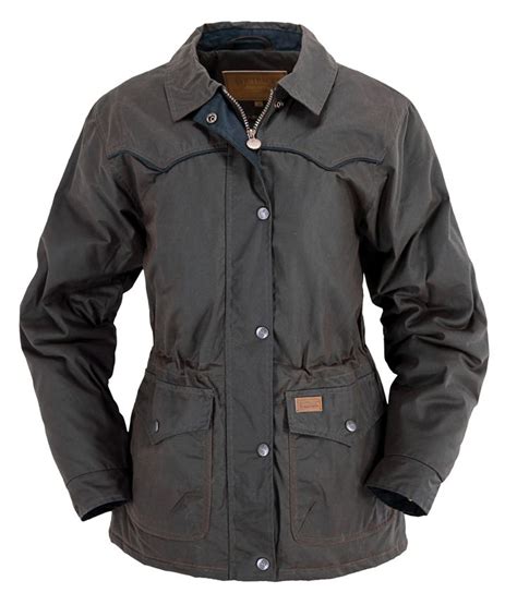 Outback Trading Co. Ladies Roundup Jacket Bronze 100% Cotton 8 Oz Oilskin | Raincoats for women ...