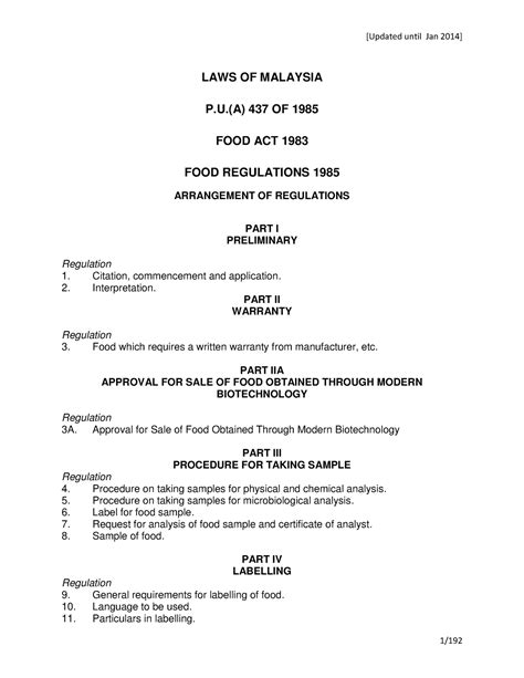 Malaysian-Food-Regulations - Studocu