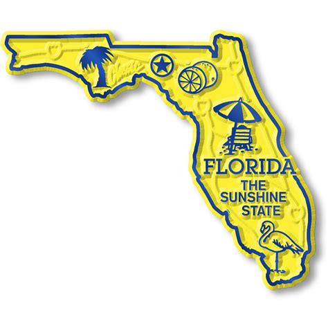 Florida Map Magnet - ClassicMagnets.com