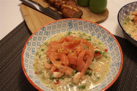 Smoked Salmon and Prawn Risotto - Felly Bull