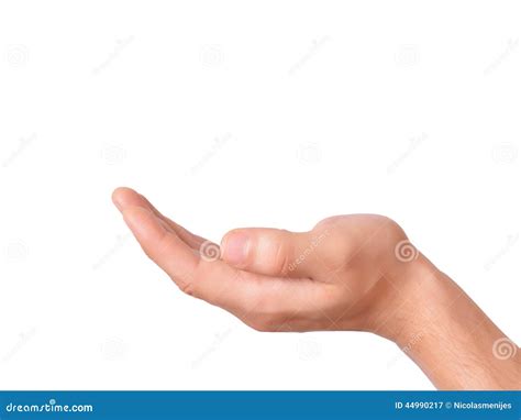 Hand Holding an Object on White Background Stock Image - Image of object, caucasian: 44990217