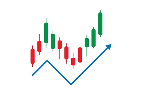 binary options. Green and red candles. Trade. Candlestick chart with an ...