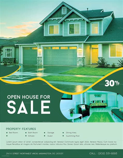 Open House Flyer Template Free Publisher Of Open House Sale Flyer ...