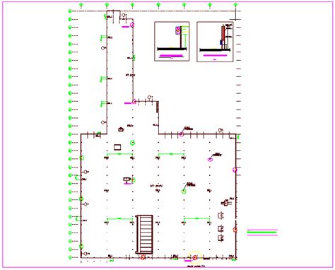 Fire fighting layout of ground floor of building dwg file - Cadbull