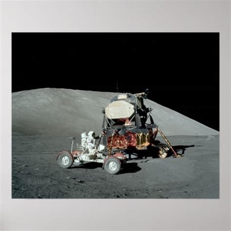 Apollo 17 Lunar Module & Lunar Roving Vehicle Poster | Zazzle