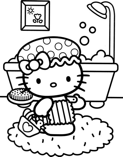 HELLO KITTY COLORING PAGES