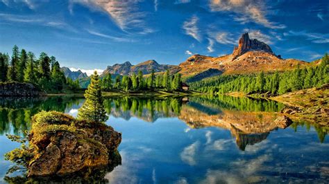 Lake Mountain Sky Reflection Desktop Wallpapers High Resolution ...