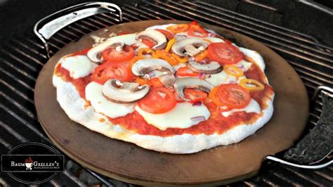 Grilling Pizza On The Weber Pizza Stone | Italian Style Pizza | Outdoor ...