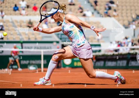 Laura Siegemund of Germany during the first round of the Roland-Garros ...