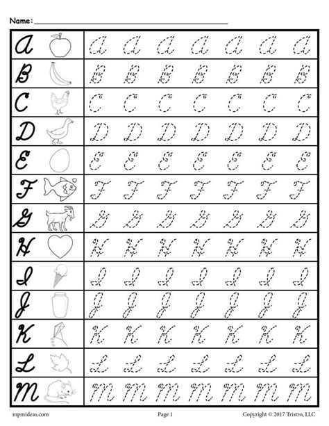 Cursive Uppercase Alphabet Worksheet – AlphabetWorksheetsFree.com