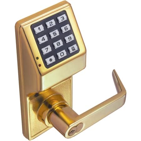 Alarm Lock DL28003 Polished Brass Trilogy T2 200-User Weatherproof ...