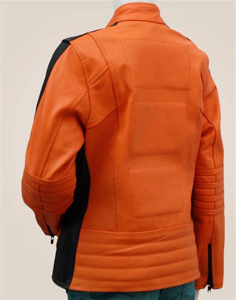 Women's Orange Leather Jacket - Benz Leather | 100% Real Leather