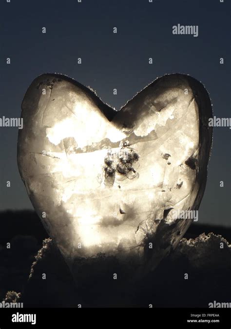 Heart of ice Stock Photo - Alamy