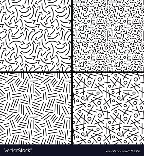 Abstract seamless patterns with lines Royalty Free Vector