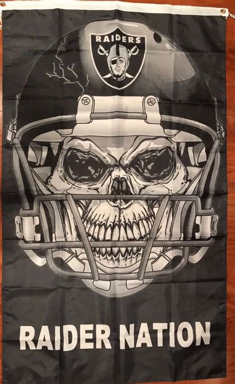 Raider Nation Flag Banner 3 X 5 Feet New Oakland Raiders Football ...