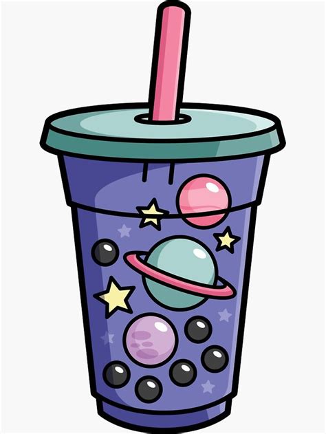 Kawaii Bubble Tea in Space Sticker by BobaTeaMe in 2022 | Bubble tea, Kawaii doodles, Tea wallpaper