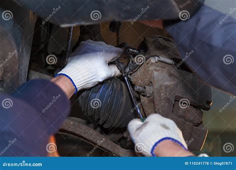 Disk Brake Repair in the Car. Stock Photo - Image of disk, disc: 110241778