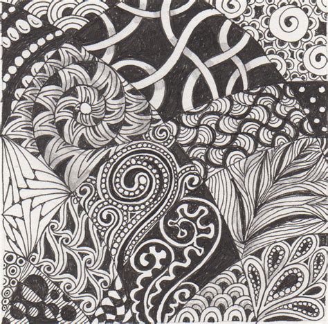 Gallery For > Zentangle Patterns