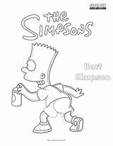 The Simpsons Bart Coloring Pages  Free Printable Templates sketch template