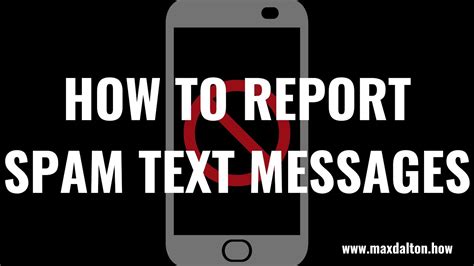 How to Report Spam Text Messages - YouTube