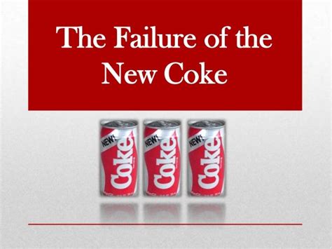 The failure of new coke 1985