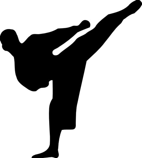 Karate Kick Silhouette Clip Art at Clker.com - vector clip art online, royalty free & public domain