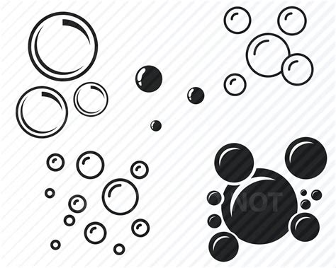 Bubbles SVG Bundle Bubble Vector Images Silhouette Clip Art Blowing Bubbles SVG Files Eps, Png ...