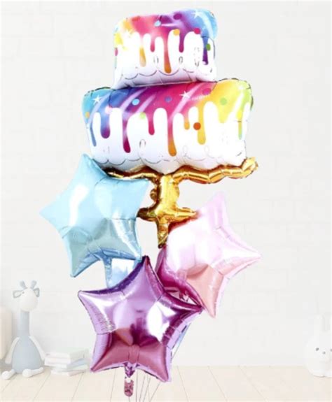 happy birthday foil balloons Cake Happy Birthday Set Balloons