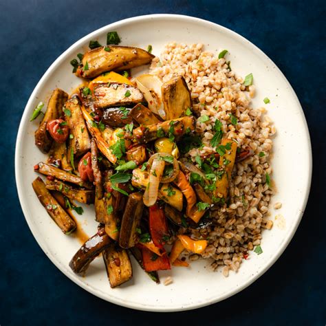 The Best Healthy Roasted Eggplant Salad Recipe | The Addy Bean