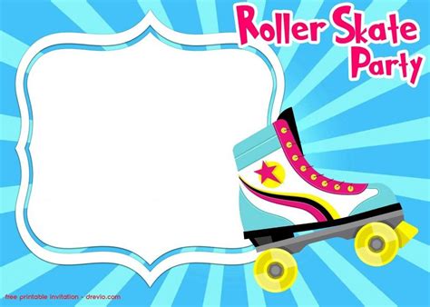 FREE Printable Roller Skating Invitation Templates | Roller skating party invitations, Roller ...