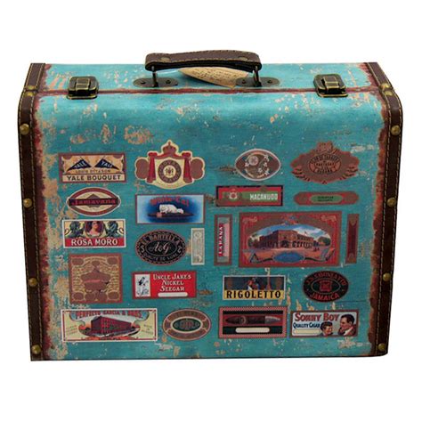 Blue Vintage Suitcase, 14x5