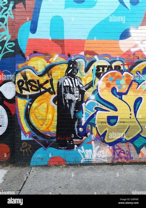 Graffiti street art Darth Vader Stock Photo - Alamy