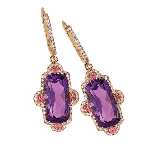 Amethyst & Pink Sapphire Earrings - Argyle Jewellers