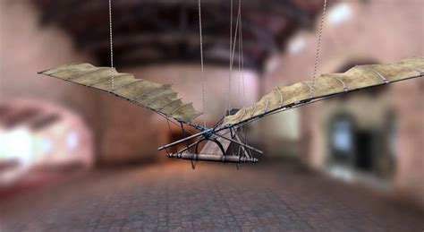 Leonardo da Vinci’s inventions - Flying machine (1488–1489) - 3D scene - Mozaik Digital ...