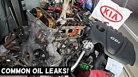 MOST COMMON OIL LEAK LEAKS ON KIA OPTIMA - YouTube