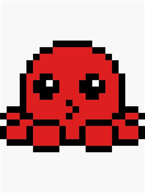 "Red Pixel Cute Octopus " Sticker by PixelArtPlanet | Redbubble