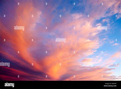 HIGH CLOUDS AT SUNSET Stock Photo - Alamy